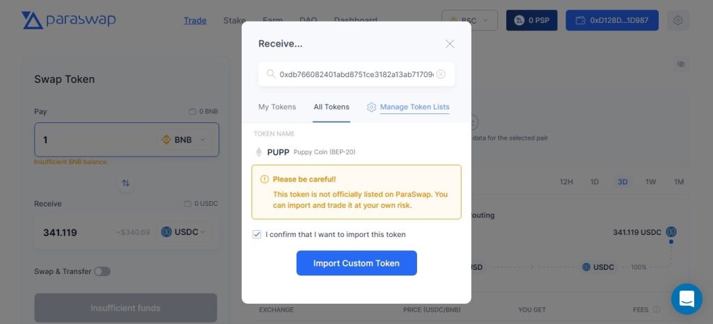 Import custom token - Puppy coin contract address